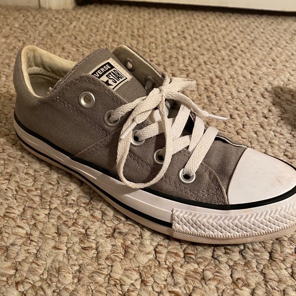 green/gray low top converse